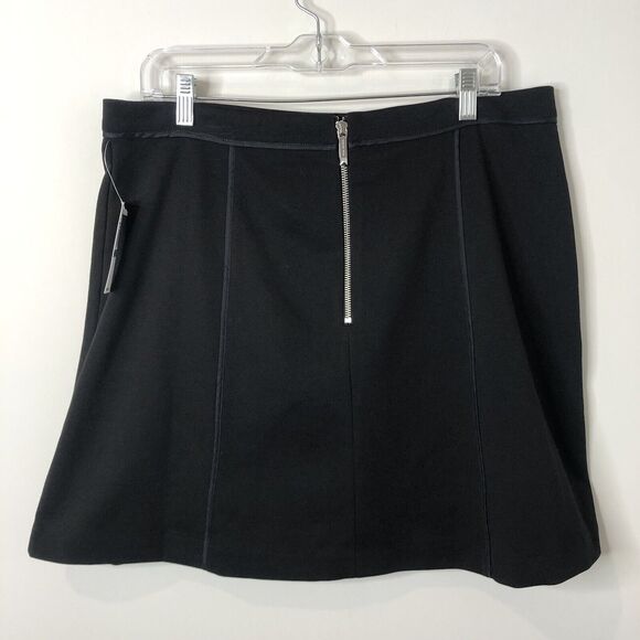 Michael Michael Kors NWT Women's Black Skirt Back Exposed Zipper Size 16 - Picture 2 of 7